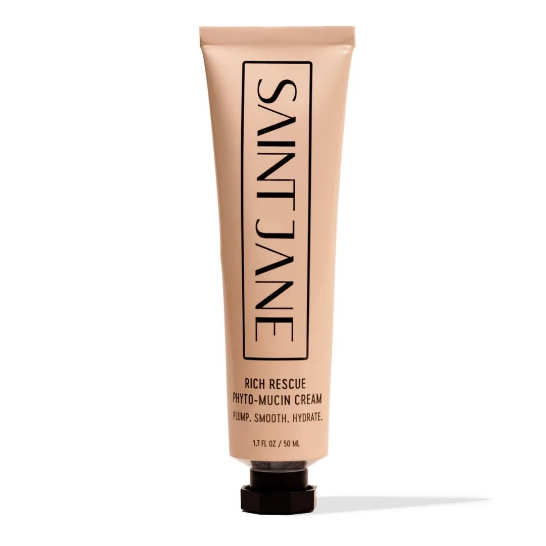 SAINT JANE - Rich Rescue Phyto Mucin Cream | Plumping, Smoothing, Firming, Hydrating | Niacinamide, Lotus Flower, Yam Root, Hyaluronic Acid | Luxe, Clean Skincare (1.7 fl oz | 50 mL)