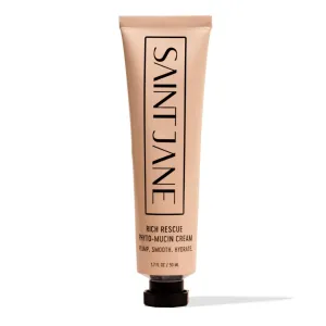 SAINT JANE - Rich Rescue Phyto Mucin Cream | Plumping, Smoothing, Firming, Hydrating | Niacinamide, Lotus Flower, Yam Root, Hyaluronic Acid | Luxe, Clean Skincare (1.7 fl oz | 50 mL)