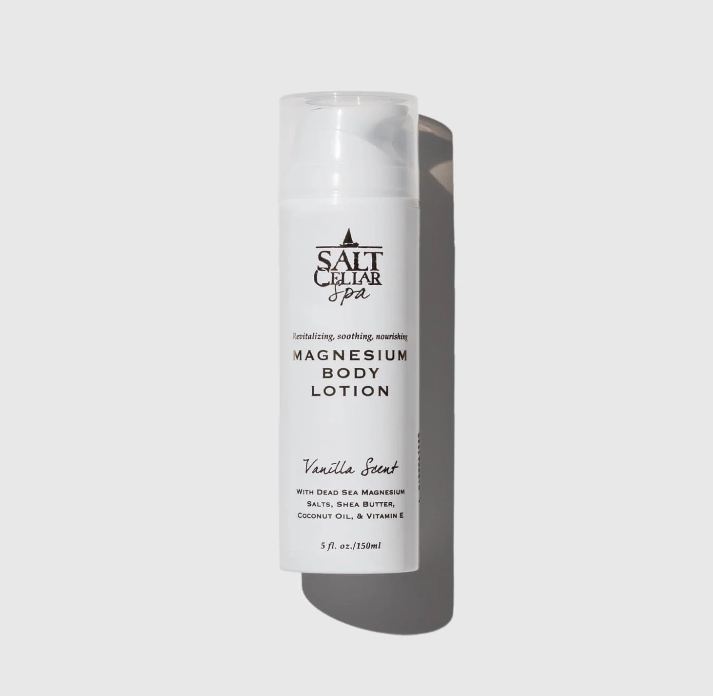 Salt Cellar Spa Dead Sea Magnesium Body Cream – Hydrating, Soothing & Nourishing Moisturizer with Shea Butter, Coconut Oil & Vitamin E – Vegan, Paraben-Free, Cruelty-Free – 5 fl oz