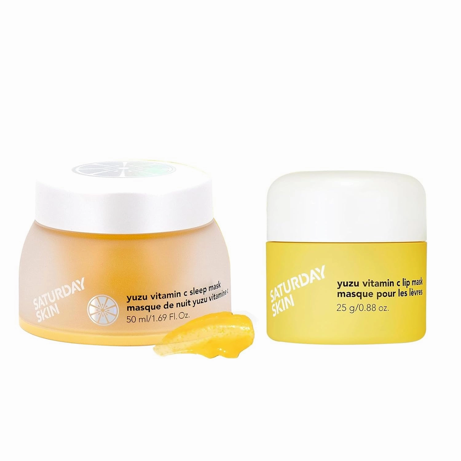 Saturday Skin Yuzu Vitamin C Lip Mask Overnight Lip Sleeping Mask Moisturizing For All Skin Types and Yuzu Vitamin C Sleep Overnight Face Mask