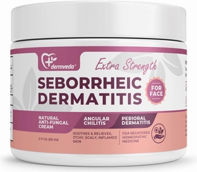 Seborrheic Dermatitis Face Cream, Lightweight, Vegan Formula for Cracked Mouth Corners, Facial Flare-Ups, Steroid-Free Plant-Based Seborrheic Face Cream (2 Fl oz)