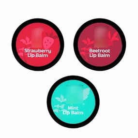 SELVANI Lip Combo Gift Pack of 3 | Strawberry 8 GM   Beetroot 8GM  Mint Lip Balm 8GM| Refreshing and Hydrating