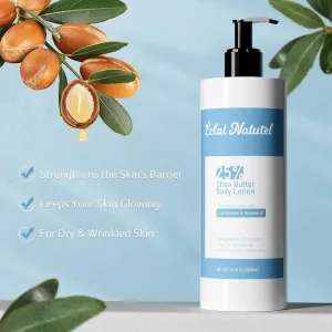 Shea Butter Lotion, Hand and Body Lotion for Dry Skin, with 25% Shea Butter & Vitamin E Ceramide Niacinamide Moisturizer, Nourishing Radiant Body and Hand Cream, Non-Greasy, 10.15 Fl Oz