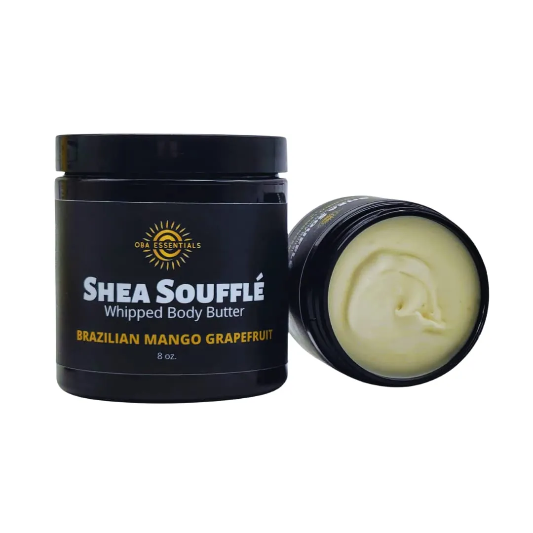 Shea Soufflé Whipped Body Butter I Brazilian Mango Grapefruit Scent I Moisturizing Shea Butter Body Butter