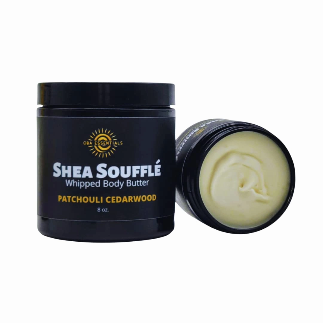 Shea Soufflé Whipped Body Butter I Patchouli Cedarwood Scent I Moisturizing Shea Butter Body Butter