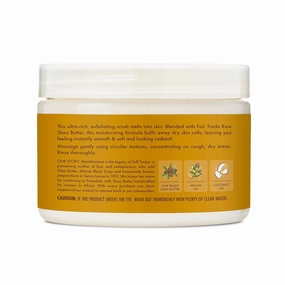 SheaMoisture Raw Fair Trade Shea Butter Moisturizing Exfoliating Crème Body Scrub for Dull Skin 11.3 oz (Pack of 2)