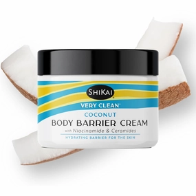 ShiKai Very Clean Moisturizing Body Barrier Cream (Coconut, 4.5 oz) | Hydrating Barrier for the Skin | With Niacinamide, Ceramides, Shea Butter