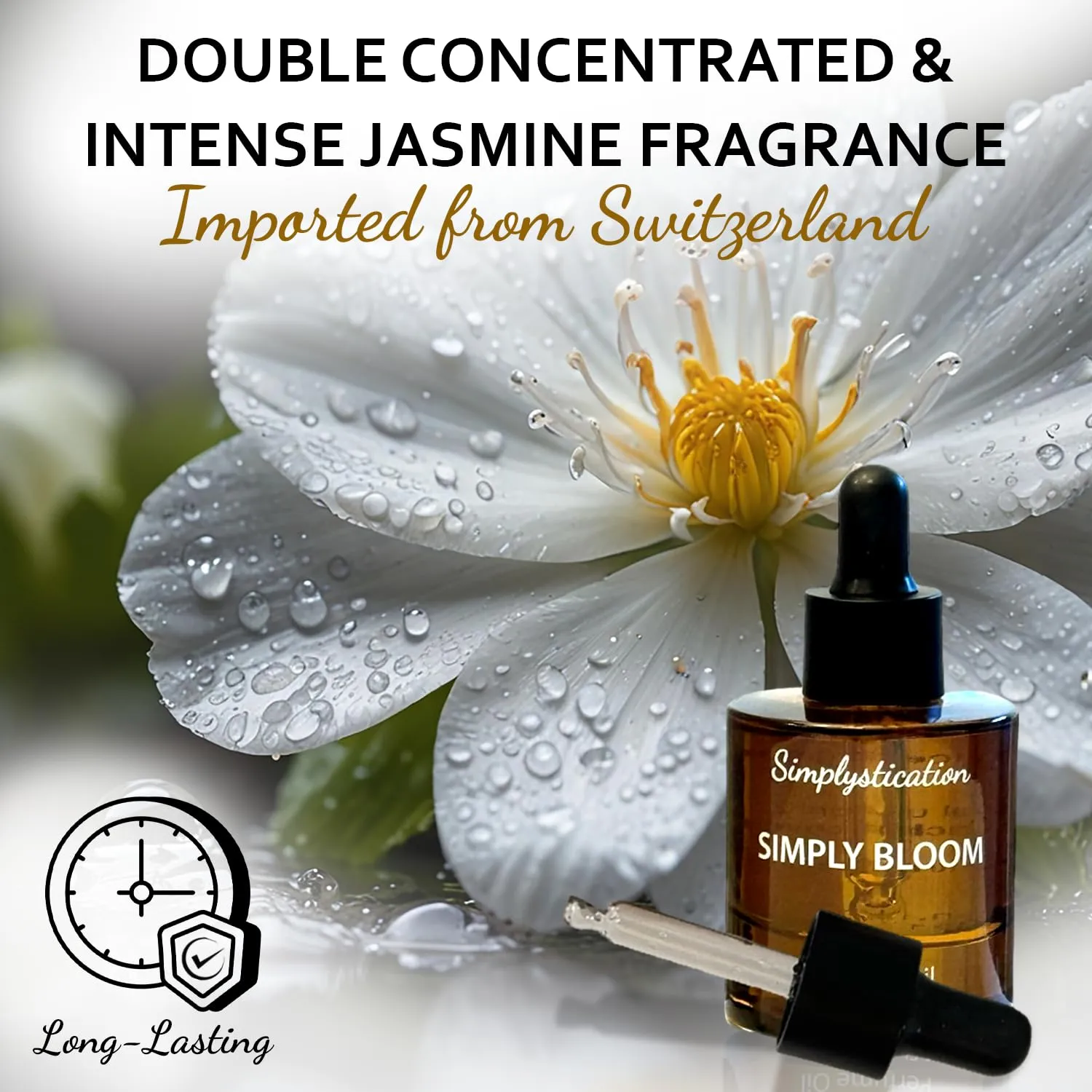 Simply Bloom – Alcohol-Free Skin Parfum for Women – Inspired by Gcci Bloom – Long-Lasting, Hydrating Eau de Parfum with MCT Liquid Coconut Oil – 1 oz (30 ml Dropper)