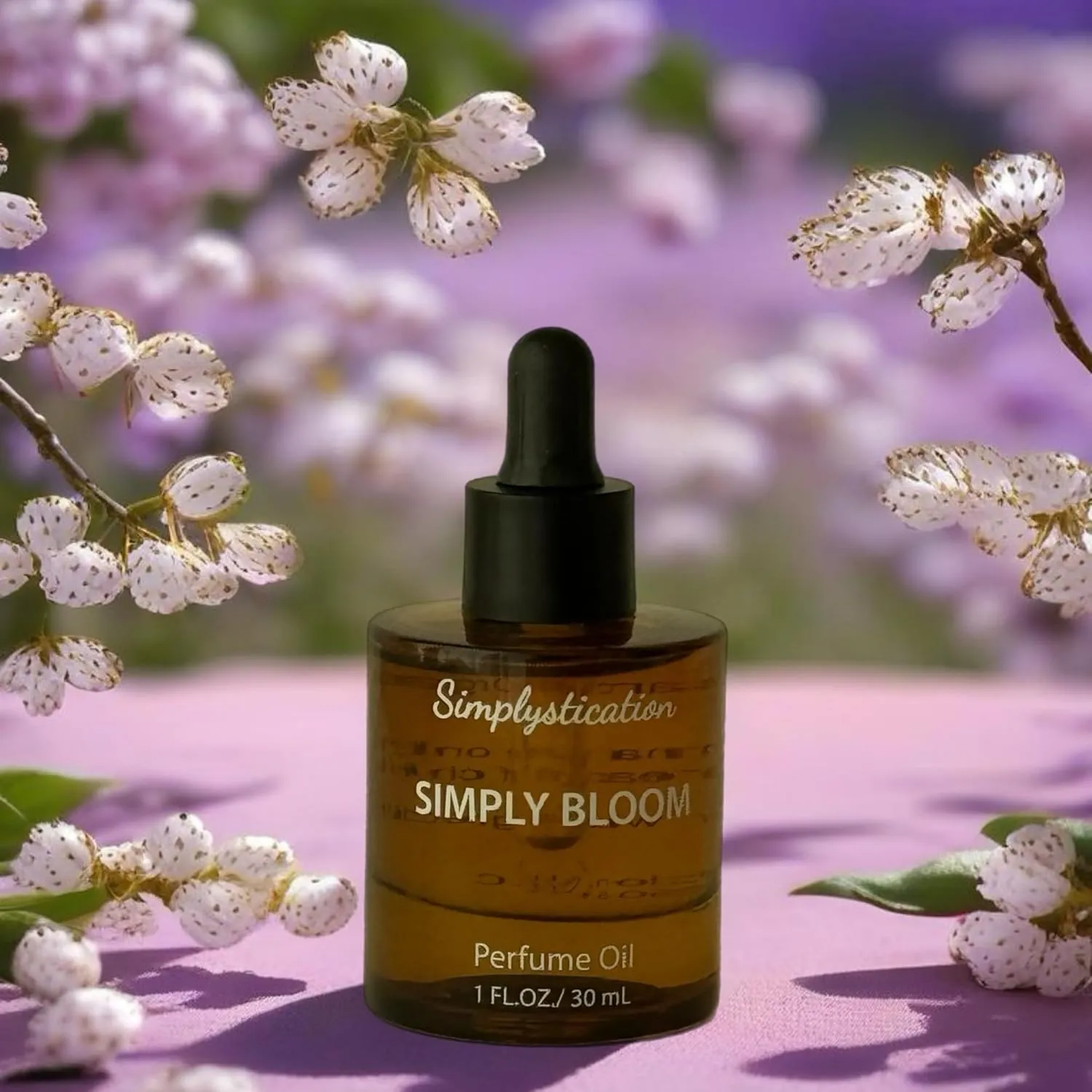 Simply Bloom – Alcohol-Free Skin Parfum for Women – Inspired by Gcci Bloom – Long-Lasting, Hydrating Eau de Parfum with MCT Liquid Coconut Oil – 1 oz (30 ml Dropper)