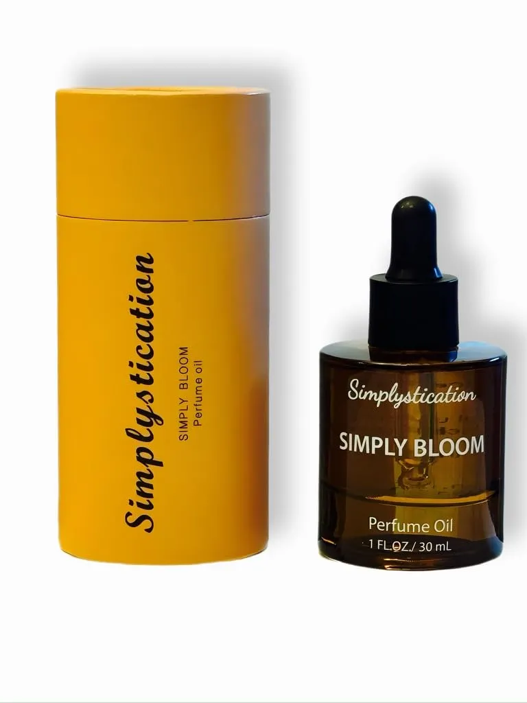 Simply Bloom – Alcohol-Free Skin Parfum for Women – Inspired by Gcci Bloom – Long-Lasting, Hydrating Eau de Parfum with MCT Liquid Coconut Oil – 1 oz (30 ml Dropper)