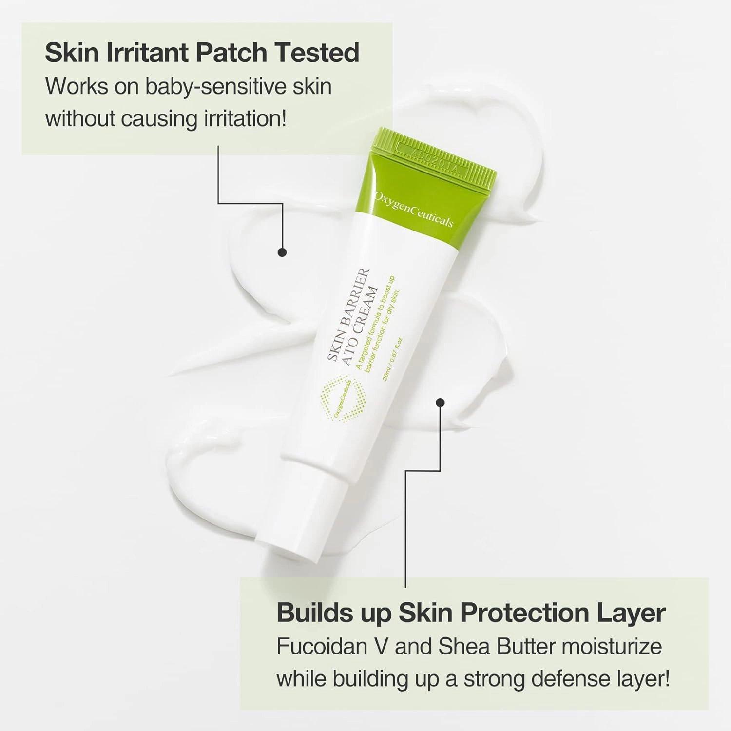 Skin Barrier Ato Cream (120ml/4.05oz) – Protective Moisturizer with Centella Asiatica, Niacinamide, and Licorice Root Extract for Sensitive and Atopic Skin