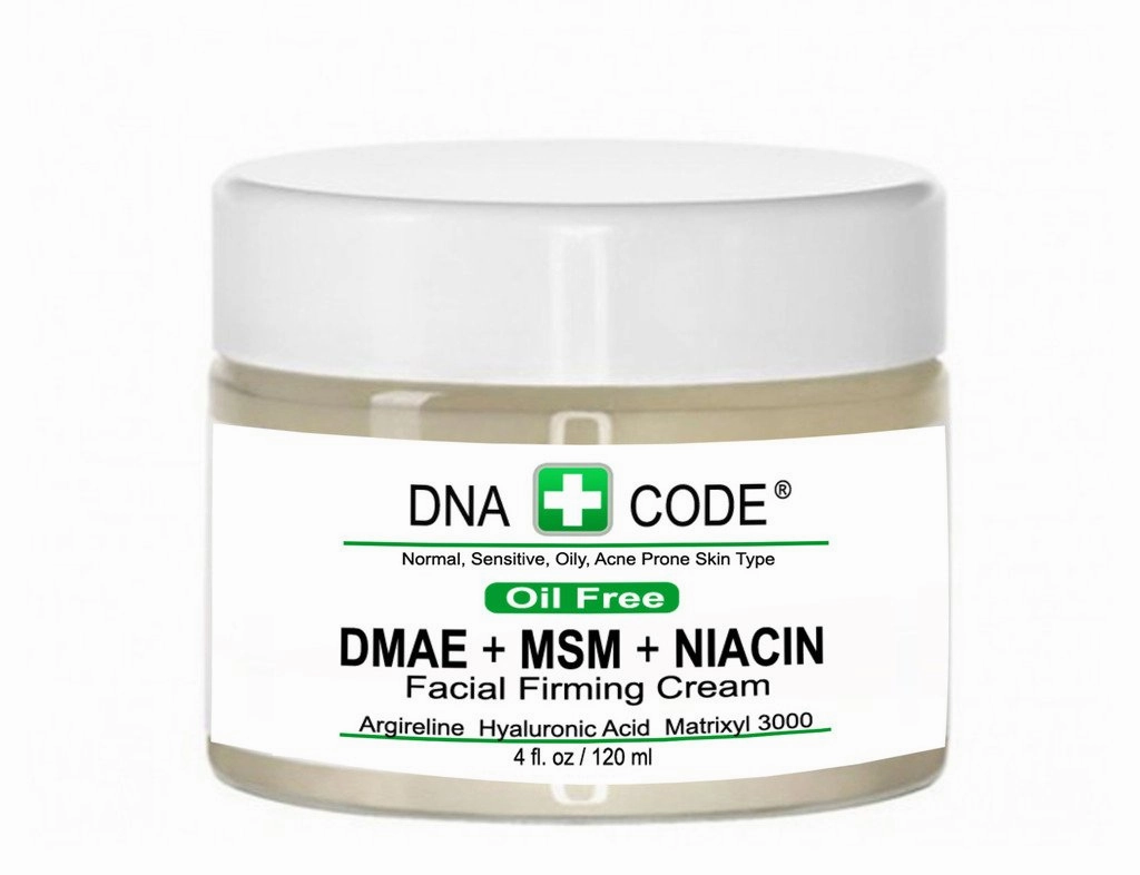 Skin Care OIL FREE-DMAE MSM NIACIN Firming Cream, 100% Pure Hyaluronic Acid, Argireline, Matrixyl 3000