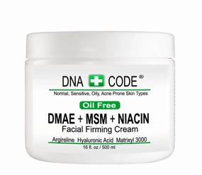 Skin Care OIL FREE-DMAE MSM NIACIN Firming Cream, 100% Pure Hyaluronic Acid, Argireline, Matrixyl 3000