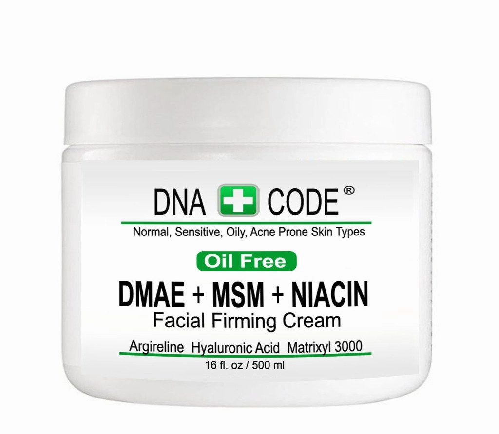 Skin Care OIL FREE-DMAE MSM NIACIN Firming Cream, 100% Pure Hyaluronic Acid, Argireline, Matrixyl 3000