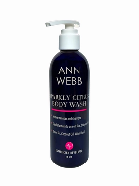 Skin Care Sparkly Citrus Body Wash: All Natural Moisturizing Body Wash for Women and Men with Great Citrus Scent (16oz)