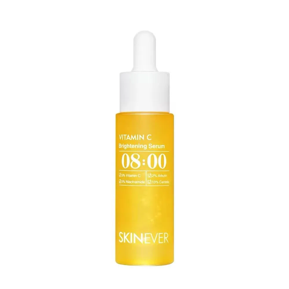 SKINEVER Vitamin C Serum, 5% Vitamin C. with 5% Niacinamide, 2% Arbutin and 10% Centella Asiatica. Smoothen Skin and Achieve Glowing and Even-Skin Tone.