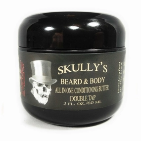 Skully's Double Tap Beard Butter 2 oz. (Fresh & Clean Barber Shop Scent) Beard & Body All In One Conditioning Butter, Soft, Beard Butter for Men