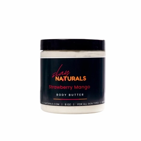 Slay Naturals’ Body Butter 8 oz | Moisturizing | SheaButter, Almond Oil, Olive Oil| Handmade Body Butter (Strawberry-Mango)