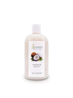 Soapeauty Coconut Oil 76 Degree Cold Pressed | Natural Carrier Oil for Candle Making & Soap Making, Face, Skin Care, Hair Care | (16 Oz)