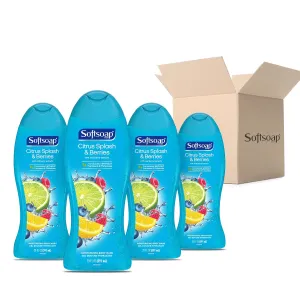 Softsoap Moisturizing Body Wash, Citrus Splash & Berries, 591 mL (Pack of 4)