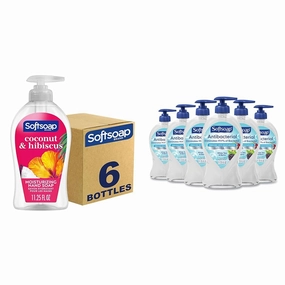 Softsoap Coconut & Hibiscus and Antibacterial Liquid Hand Soap Bundle, 11.25 Fl Oz, 6 Pack (Pack of 12)