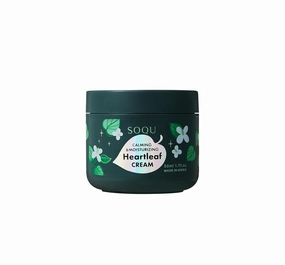 SOQU Calming and Moisturizing Heartleaf Cream with Hyaluronic Acid and Niacinamide - 50ml / 1.69fl oz - Made in Korea