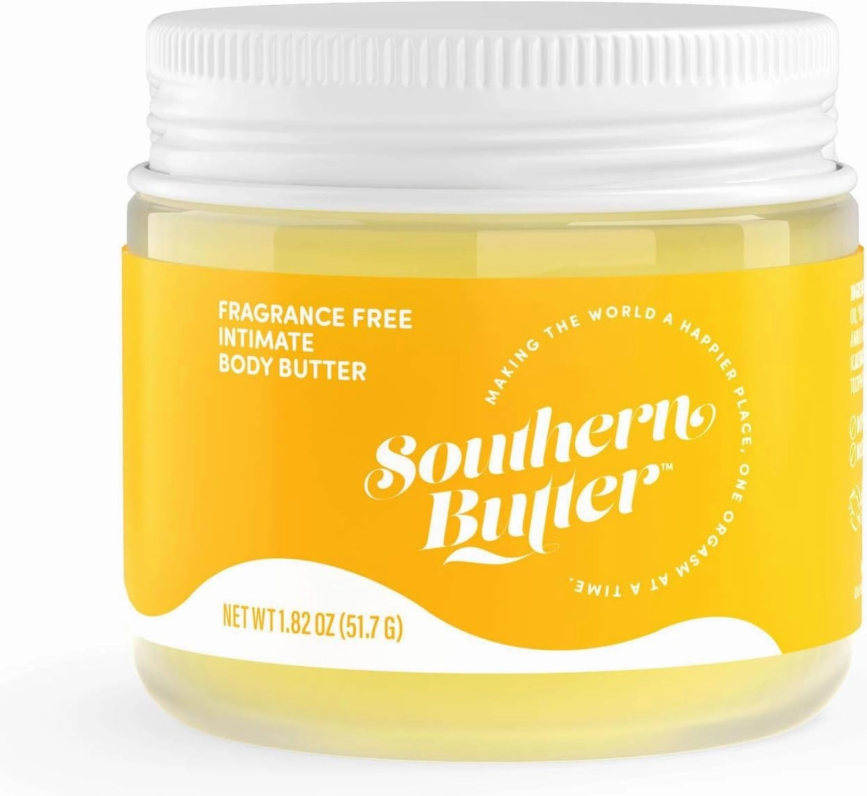 Southern Butter Natural Intimate Body Butter, Fragrance Free, 1.82-Ounce Jar