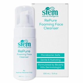 STEM RePure Foaming Cleanser, Luxury Exfoliating Face Wash for Women, Body and Facial Cleanser for Women, Skin Care with Dermatologist Developed & Tested Research, Face Exfoliator
