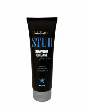 STUD Men's Shaving Cream with Aloe Vera, Coconut Oil, and Natural Ingredients, Non-Irritating Shaving Cream for Men – Skin Feeling Clean, Smooth, and Soft, 8 fl. oz (236 mL) – Made in USA