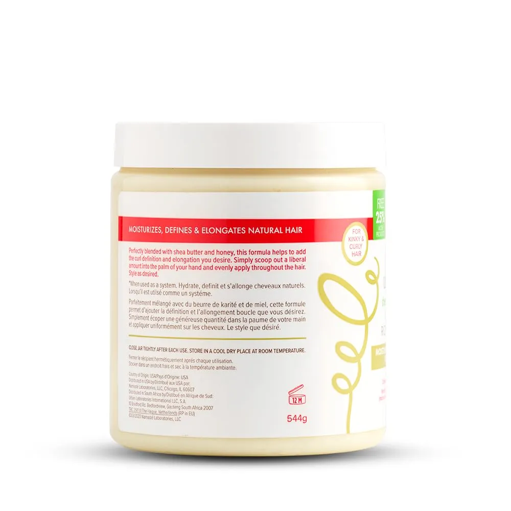 Style and Maintenance Shea Butter and Honey Curly Coil Creme for Moisturizing and Curl Definition, Less Shrinkage (19.2 oz)