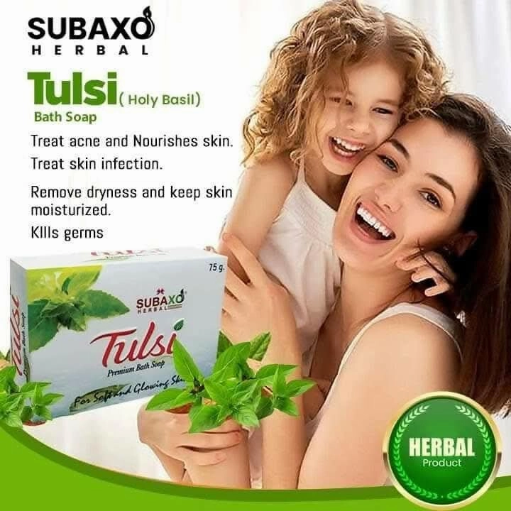 SUBAXO Apple Cider Vinegar Face Wash|Herbal Face Wash| Skin Glowing Face Wash| (200 ml) & Tulsi Soap, Ayurvedic Bath Soap (100 g Each, Pack Of 2)- Combo Pack
