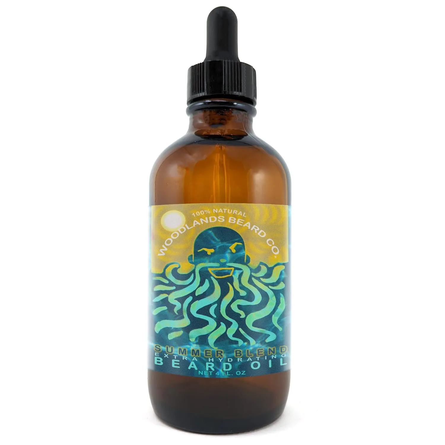 Summer Blend Extra Hydrating Beard Oil Scented with Bergamot, Lime and Ylang Ylang (4oz)