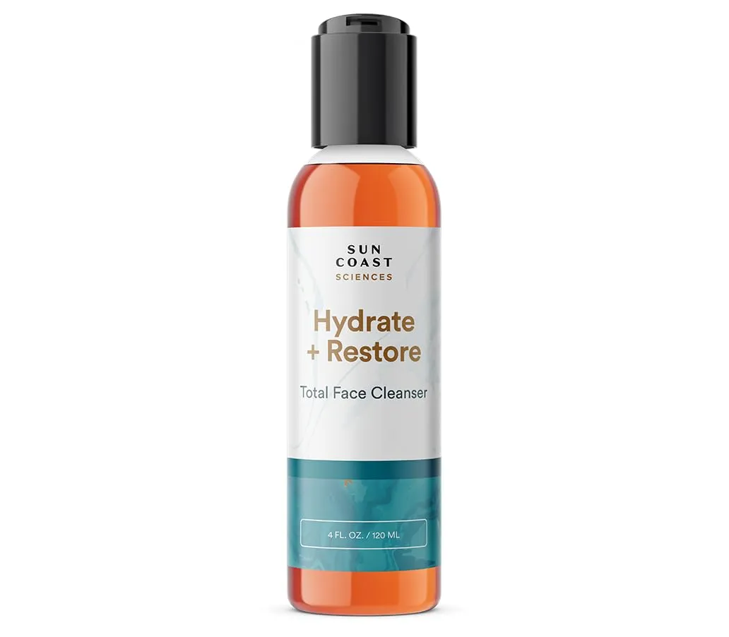 SUN COAST SCIENCES - Hydrate   Restore Total Face Cleanser, Vitamina B, Hydrating Facial Cleanser With Niacinamide for All Skin Types - 4 fl oz