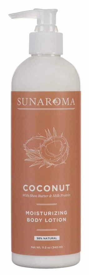 SUNAROMA Lotion Coconut 11.5 Ounce Pump (Moisturizing) (340ml)