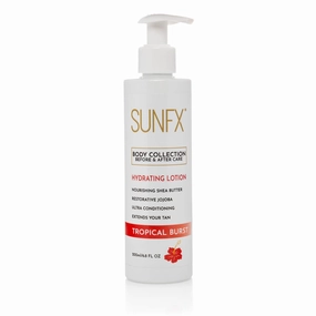 SunFX Ultra Hydrating Body Lotion Tan Extender | Nourishing Shea Butter | Infused with Botanicals | Tropical Burst 6.8 fl oz