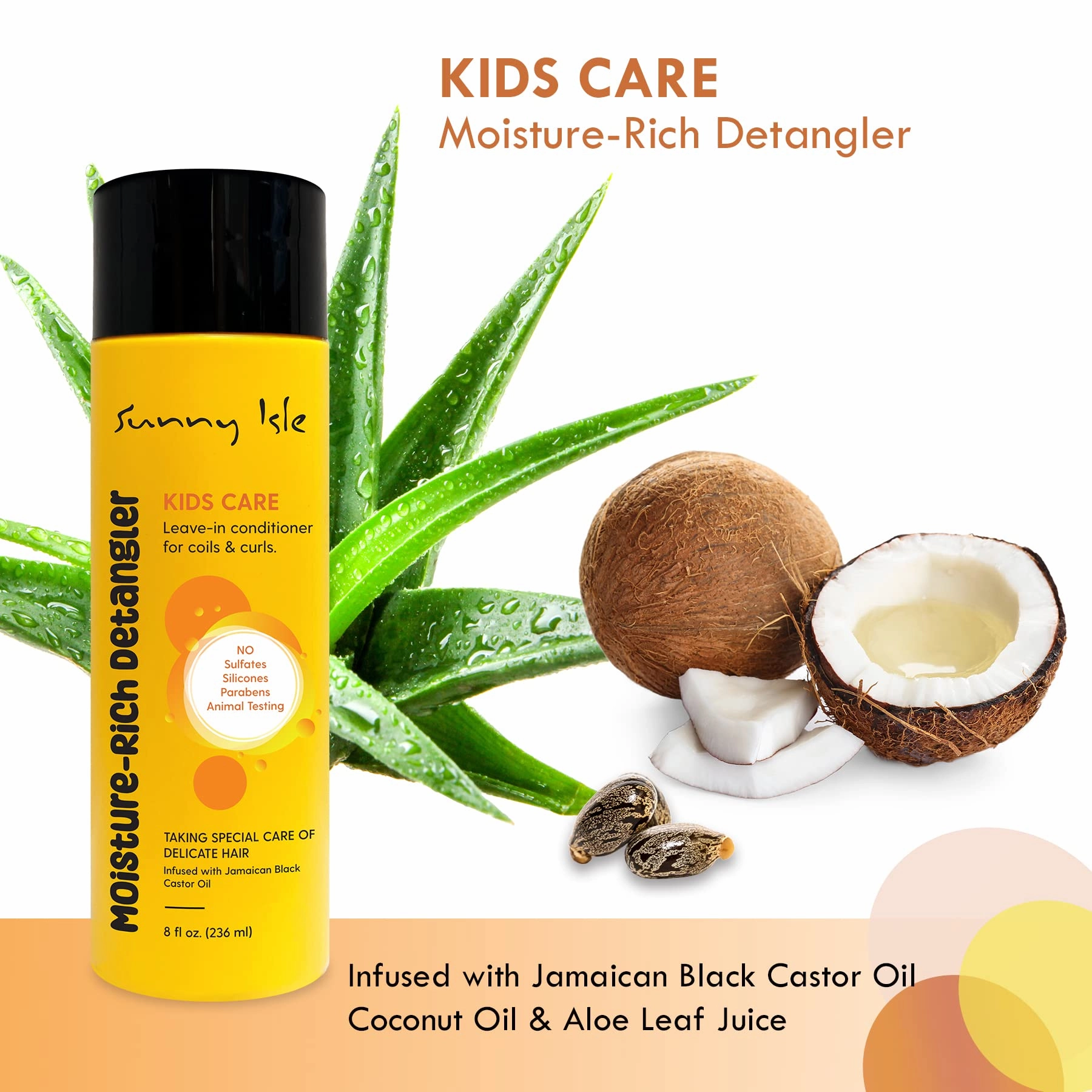 Sunny Isle Kids Care Hair Care Set 4-Piece Boxed Bundle Gift Set