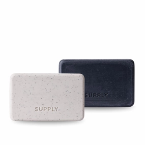 Supply Exfoliating Bar Soap for Men – White Birch & Sage, Sandalwood & Cedar Scent Scent – Deep Cleansing & Moisturizing with Jojoba Beads, Shea Butter & Aloe for Smooth, Hydrated Skin– 7 oz