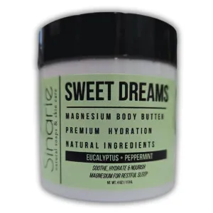 Sweet Dreams Magnesium Emulsified Body Butter, 4 oz., 1 Count | Mango Butter | Premium Magnesium Oil | Natural Ingredients | Magnesium Lotion | Eucalyptus   Peppermint