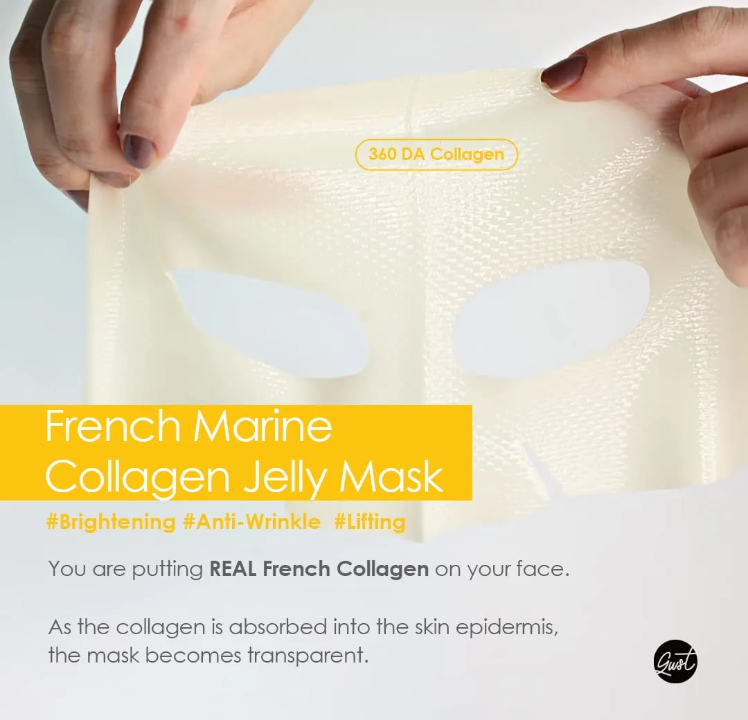 Sweet Dreams Yuzu Bright Collagen Mask Set of 3, Hydrating Face Collagen Jelly Mask, 78% Collagen, Niacinamide, Vitamin C, Peptides, Korean Skincare