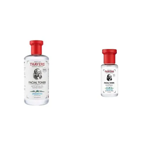 Thayers 2Pk Unscented 12oz Toner and 3oz Unscented Travel Toner