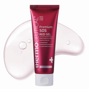 tHermoCEUTICAL Premium SOS RED GEL - Redness Relief for Face, Instant Calming & Moisturizing Gel for Irritated Skin, Intensive Night Care, Light Touch Moisture Gel, 3.38 fl.oz