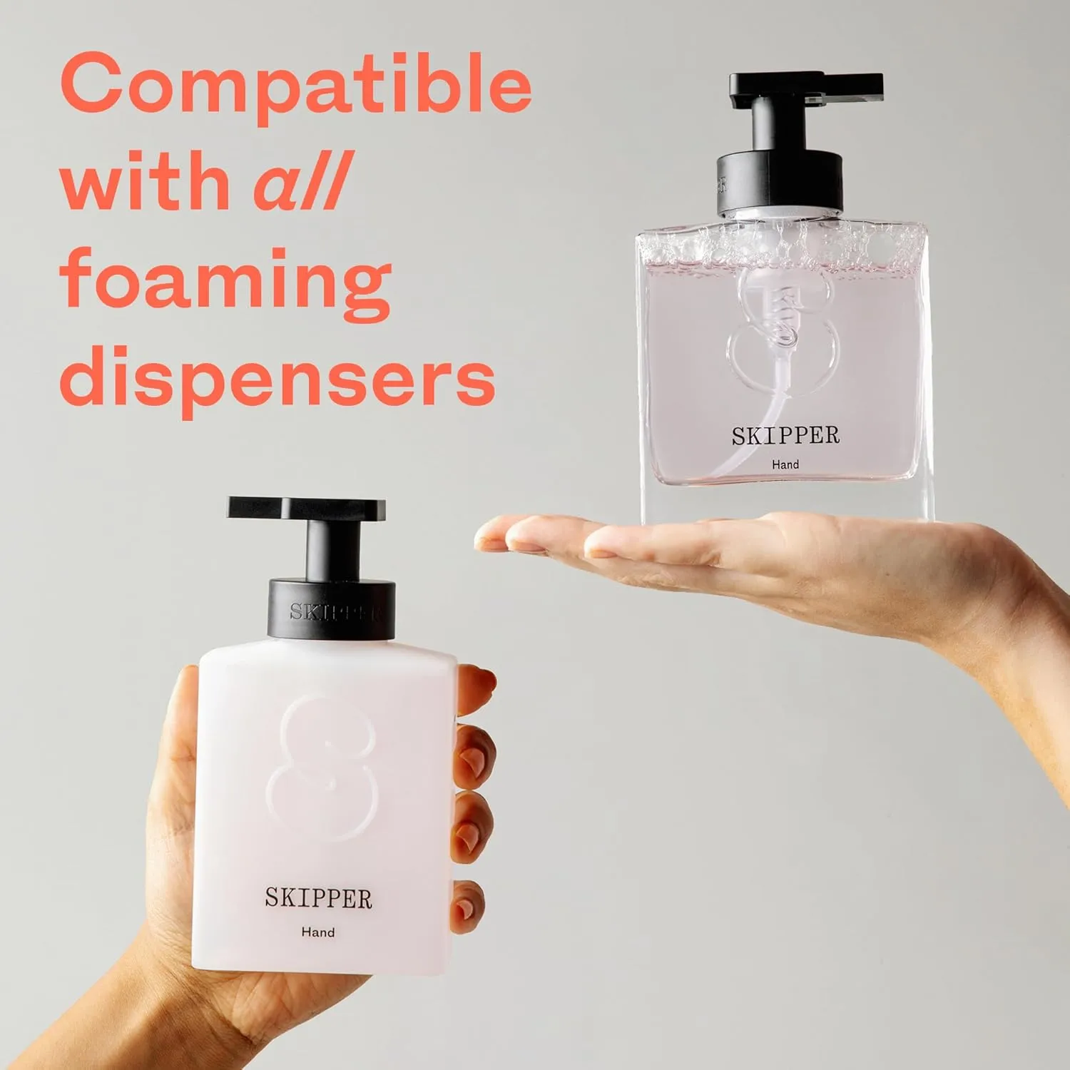 Tirtyl Skipper Foaming Hand Soap Tablet Refills - 12 Pack - 96 fl oz total (12x 8 fl oz) - Rebranded - Compostable Packaging - Vanilla, Coconut & Chai