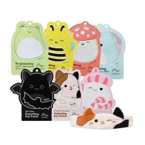 TONYMOLY x Squishmallows Hydrating Eye Patch Set (Assorted)   Facial Hydrating Sheet Mask Set   Cam the Cat Plush Headband for Skincare and Makeup, Washing Face, Makeup Application