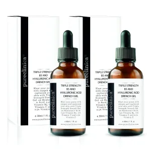 Triple Strength B5 (6.5%) and Hyaluronic Acid (4%) Drench Gel (w/Vit C 10% and E 2.5%) – 30ml / 1 fl oz (2 bottles)