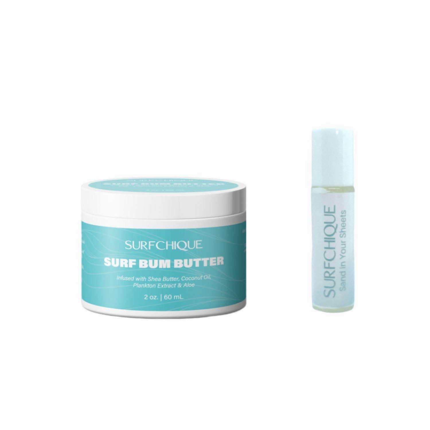Tropical coconut and vanilla Sand in Your Sheets perfume oil and Surf Bum Body butter