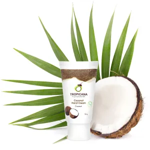 Tropicana Organic Cold Pressed Coconut Oil Hand Cream Moisturizing 50g./Coconut#A2U.