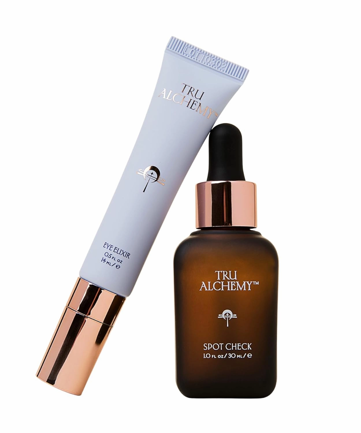 Tru Alchemy Spot Check   Eye Elixir Bundle | Brightening Serum   Spot Corrector with Niacinamide, TriDroxy Acid Blend, Hyaluronix   Cooling Eye Treatment with Hyaluronix, Caffeine, & Vitamin C