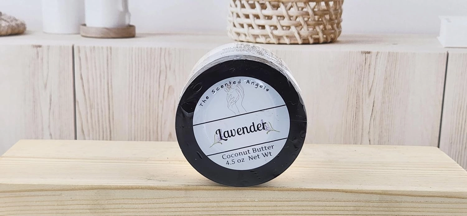 TSA Handmade Whipped Coconut Lavender Body Butter Cream, Luxury Body Lotion for Dry Skin, Daily Moisturizing Vitamin E, Meadowfoam Seed Oil, and Jojoba Oil, Mothers, Fathers, Women, Men, Teens, 4.5 oz