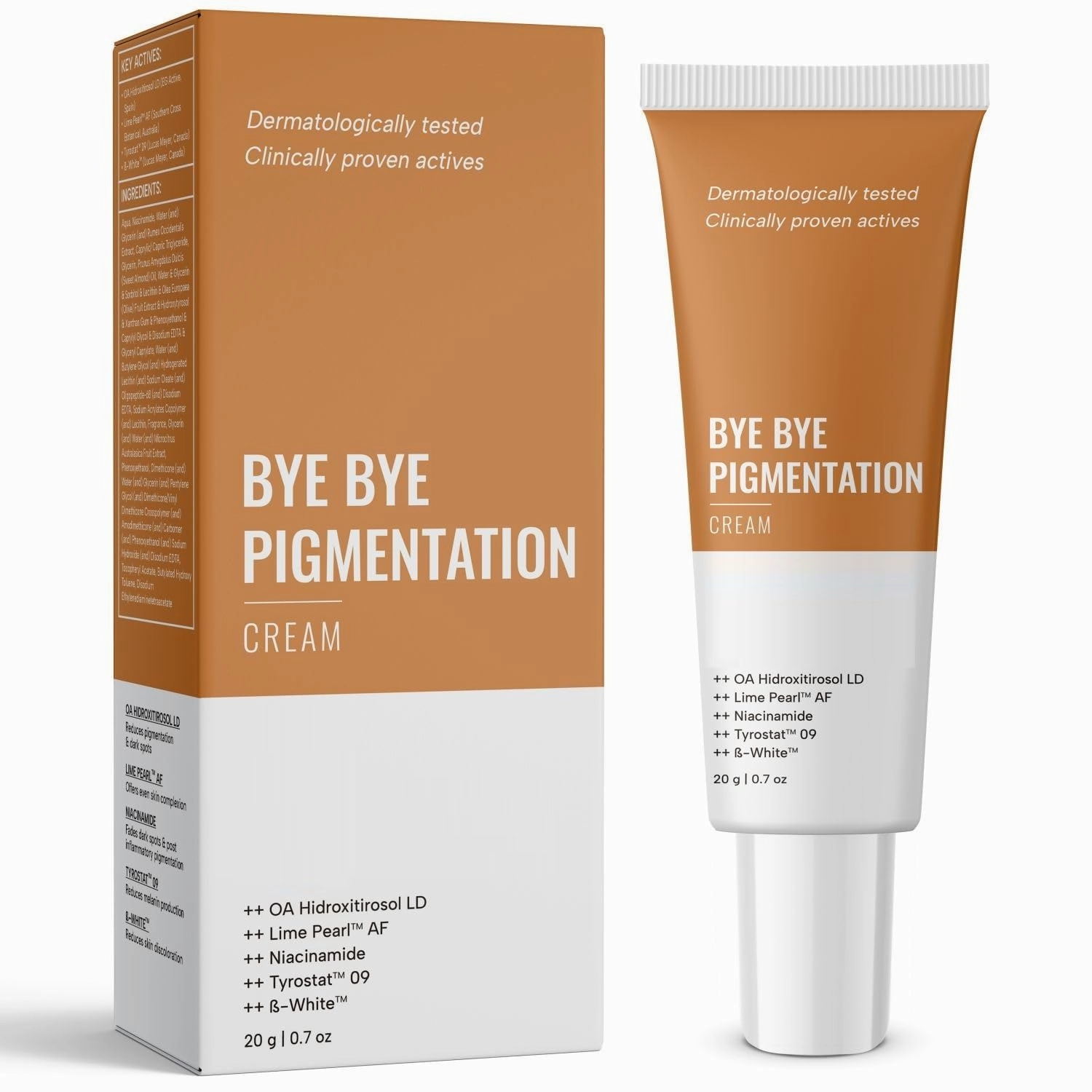 TV Bye Bye Pigmentation Cream || Pigmentation Cream for Women/Men with Niacinamide, B-White, Lime Pearl, OA Hidroxitirosol LD & Tyrostat - 20G