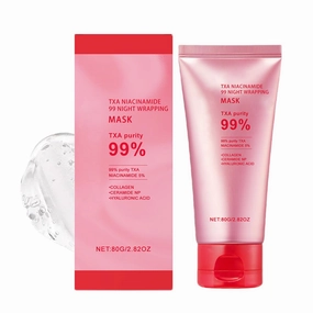 TXA Niacinamide 99 night Wrapping Mask, Wrapping Peel Off Facial Mask, Elasticity & Hydration Care, Reduces Dullness(2.82oZ/PCS) (1pcs)